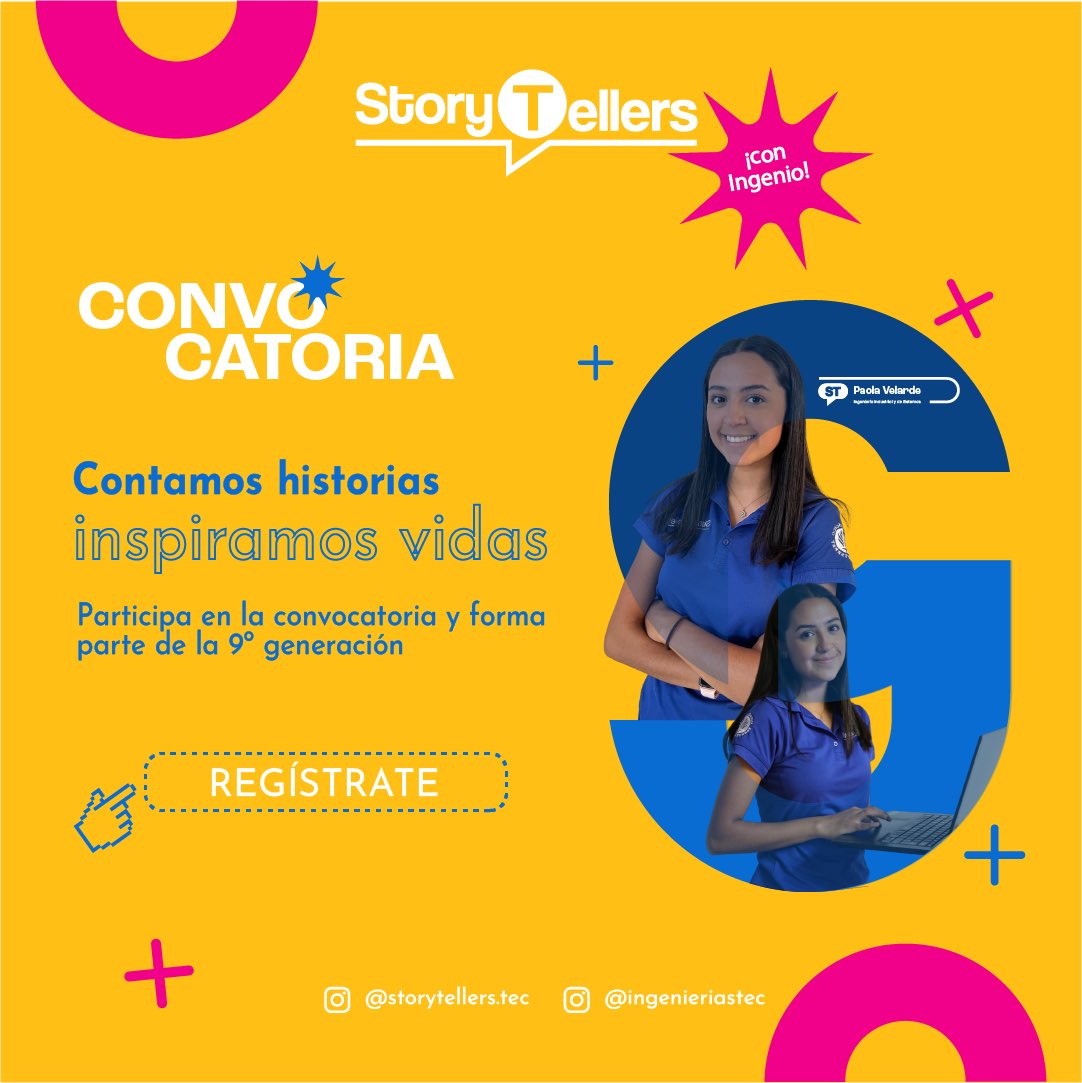 Forma parte de la nueva generación de storytellers con ingenio. 💡Buscamos estudiantes de ingeniería o ciencias comprometidos, creativos y responsables. Tú puedes formar parte del contenido en redes sociales y eventos de la EIC. Registro: forms.gle/MYgL23c3GnuLJQ… #yoingenio🦾💙🧠