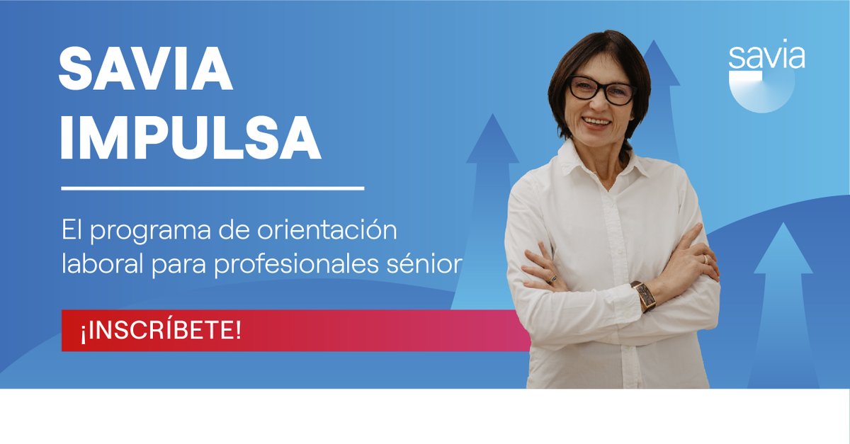 Desde Generación SAVIA lanzamos la cuarta edición del programa SAVIA Impulsa, dirigido a perfiles sénior que buscan actualizarse sobre las herramientas y recursos disponibles para facilitar su reincorporación en el mercado laboral. Conoce más en 👉generacionsavia.org/info/savia-imp…