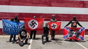 Just curious: where were the grandstanding GOP—Elise Stefanik,looking at you—when Nazis with swastikas were flying DeSantis flags on overpasses, outside of Disney World, when white kids whose parents moved to Florida to avoid vaccines were calling my kids “dirty Jews”before 10/7?
