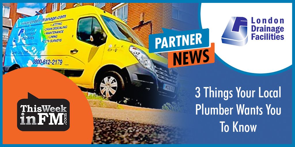 ThisWeekinFM Partner London Drainage Facilities has published a new blog – sharing three things that your local plumber wants you to know as a matter of priority

Read more ➡️ buff.ly/3HEkkCx 

#FM #FacMan #FacilitiesManagement #Plumbing @LondonDrainage1