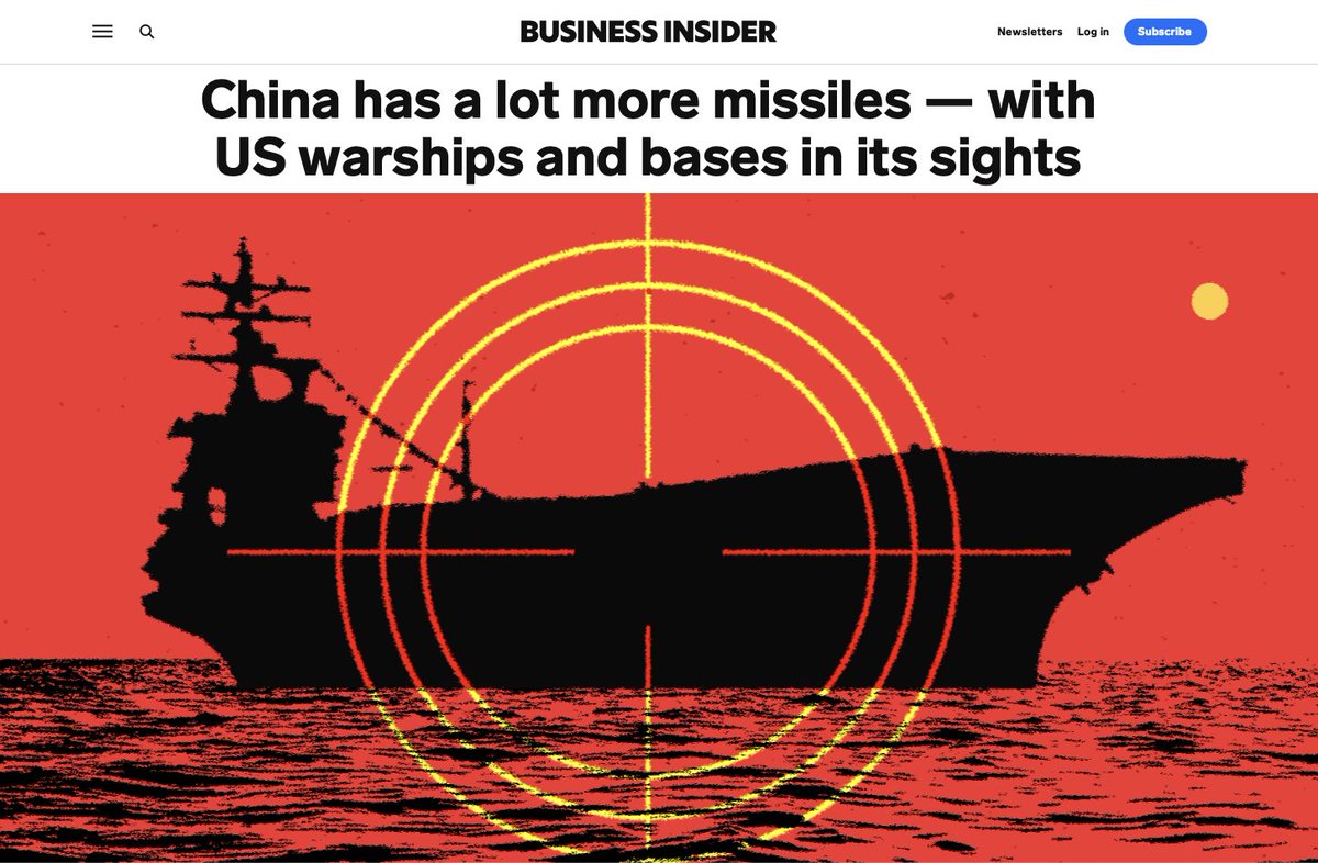 🧵1) #China has a lot more missiles — with #US warships and bases in its sights - SPECIAL REPORT American warships and bases in the Pacific are within reach of an increasingly worrying threat, a daunting missile force unlike any the US has faced in combat before. China's…