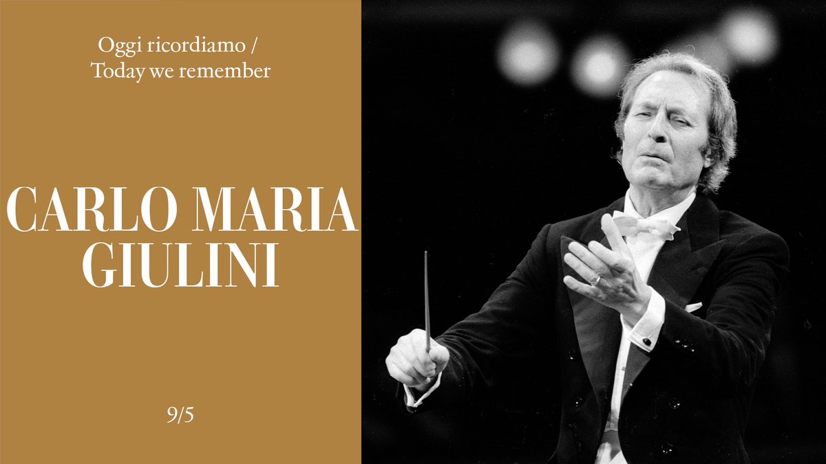 Oggi ricordiamo / Today we remember Carlo Maria Giulini.

#NatiOggi #BornToday