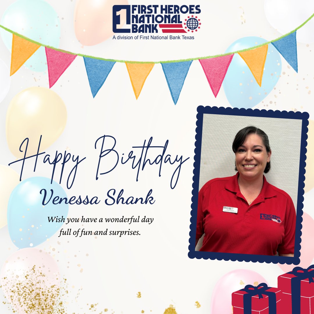 Happy Birthday Venessa! Wishing you a day filled with joy, laughter & unforgettable moments. Thank you for being a valued part of our journey! 🎂🎈 
#Servingthosewhoserve #fhnbtx #Firstheroes #happybirthday #celebratingyou #birthdayjoy #teamcelebration #grateforyou