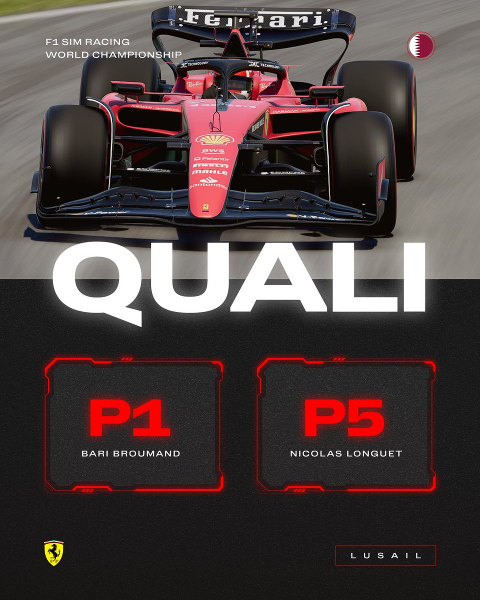 Starting from P1 in Las Vegas and Qatar 😎

#FerrariEsports #F1Esports #F1SimRacing