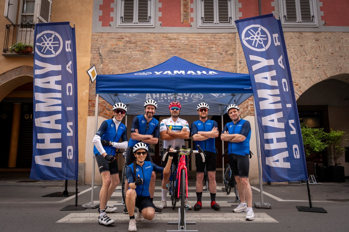 Yamaha Motor Europe’s President and CEO, Olivier Prévost, joined #GiroE - an exciting eBike experience alongside the @giroditalia . The #YamahaGiroE team, comprising around 75 colleagues from various countries, will tackle individual stages on the premium Wabash RT eBike