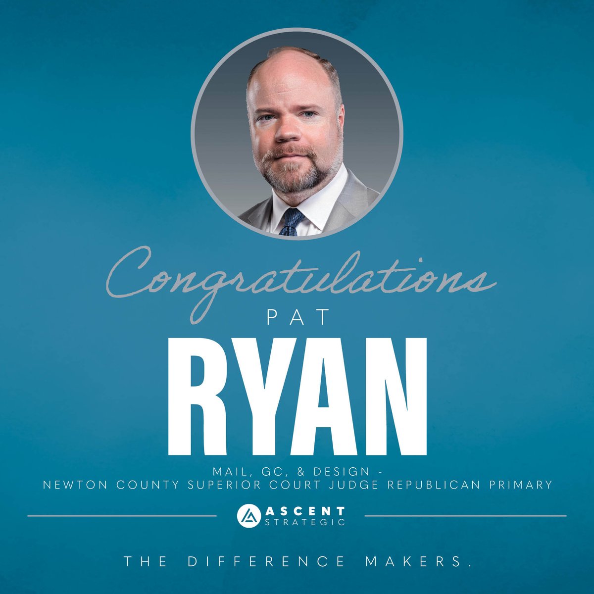 Congratulations, Pat Ryan, on your election as the republican nominee for Indiana's Newton County Superior Court Judge! We were proud to be an integral part of your team and look forward to working with you again in the future.