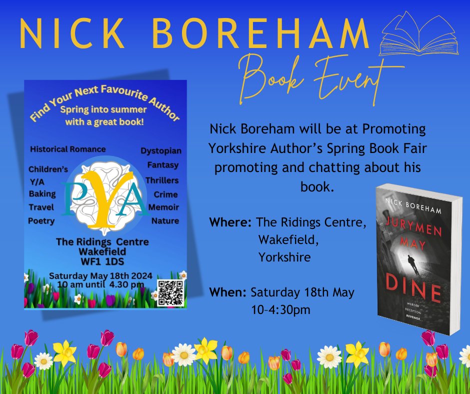 Nick Boreham will be attending PYA's Spring Book fair in May! 🌷🌟 🔹Get your copy here: tinyurl.com/38rb36ky