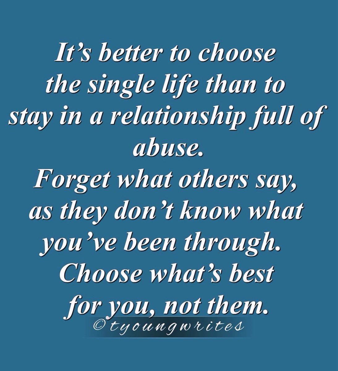 tyoungwrites's tweet image. Abuse is not a form of love.  Don’t allow anyone to abuse you to prove they love you.  Love yourself enough to leave any relationship that’s full of abuse.  You deserve love. 😉❤️💯 #myquote #RelationshipAdvice #youdeservebetter #getout #abuse #selfworth