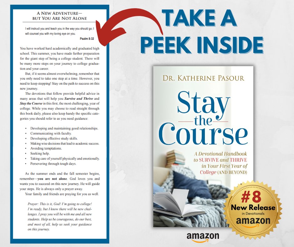 Excellent resource to prepare your high school student for college. #staythecoursedevotional #katherinepasour