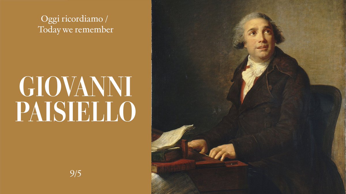 Oggi ricordiamo / Today we remember Giovanni Paisiello. #NatiOggi #BornToday