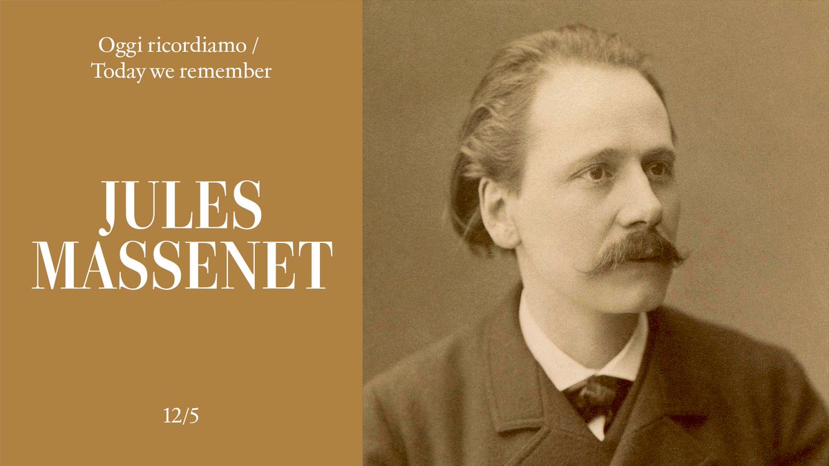 Oggi ricordiamo / Today we remember Jules Massenet.

#NatiOggi #BornToday