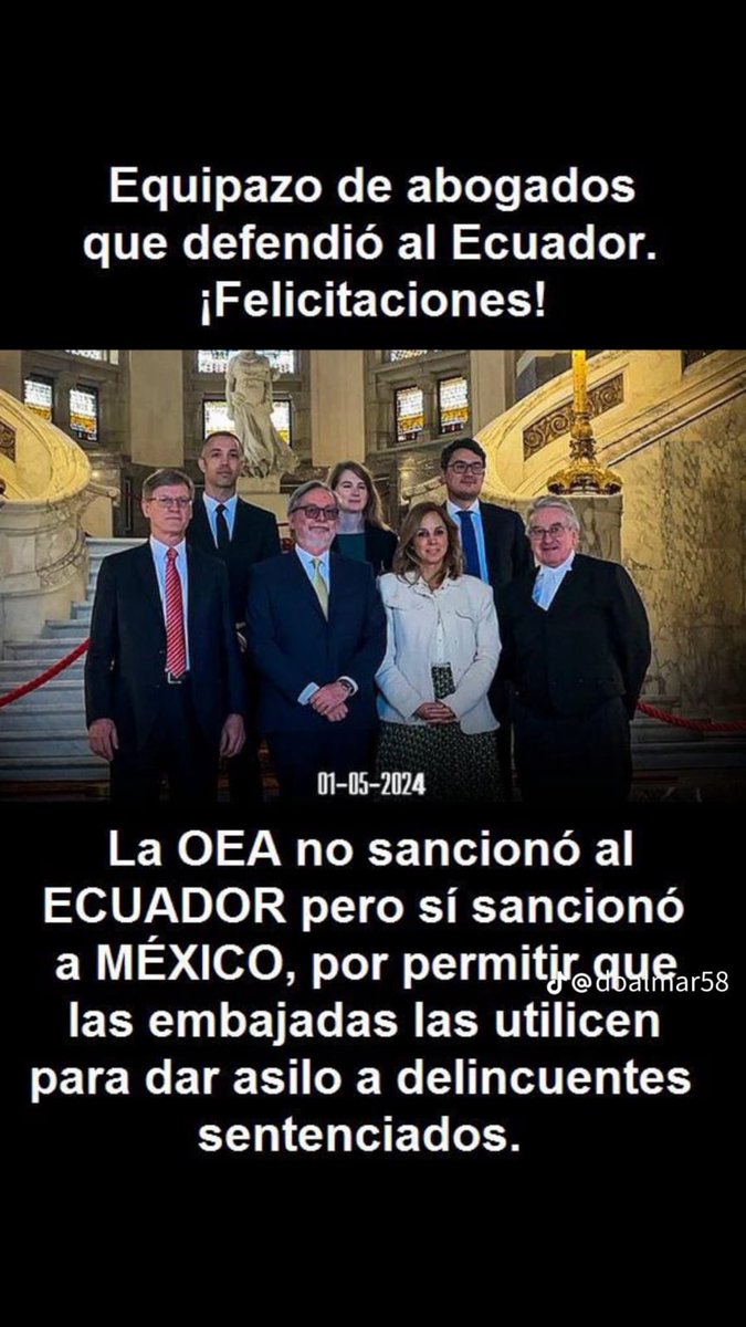 La razón tiene que prevalecer sobre las mentiras y la sin razón. Claramente el presidente de Mexico no tiene porque defender a delincuentes corruptos! De que se trata de que lado nos vamos a poner los Mexicanos. Muchas felicidades a Ecuador!