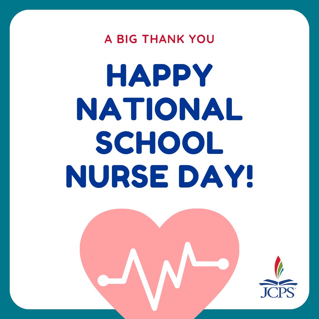 🎉 NATIONAL SCHOOL NURSE DAY | Today is National School Nurse Day! Join us in celebrating these healthcare heroes who play an essential role in keeping all students in school, healthy, safe, and ready to learn. #SND2024 #WeAreJCPS @JCPShealth
