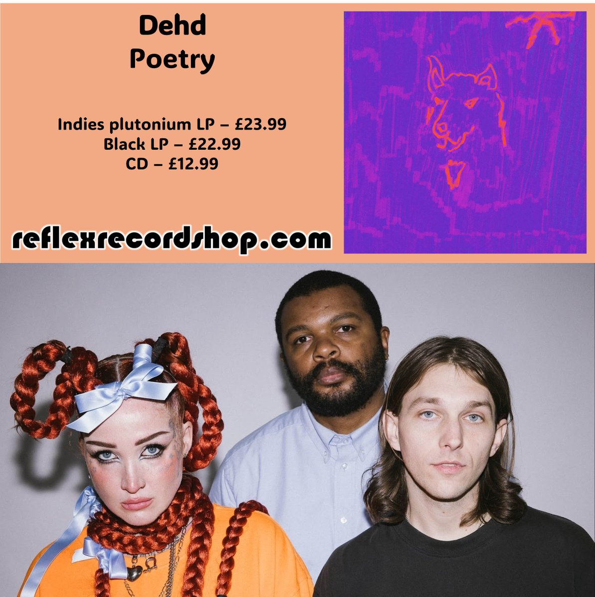 🌟Out Friday🌟 Chicago, IL indie-rockers Dehd return with their biggest statement yet! New album Poetry features singles Mood Ring, Dog Days, Alien and Light On - each, in their own right, among their most exciting songs to date! Pre-order: reflexrecordshop.com/product/65762/… @FatPossum