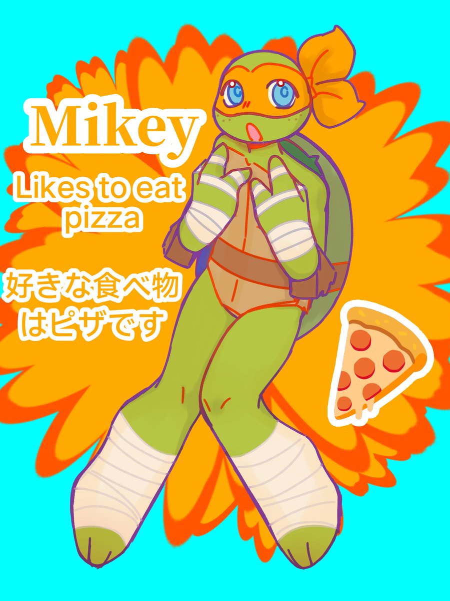 🍕💛✨️
（色彩练习~）
#TMNT #tmnt2012 #tmntMikey