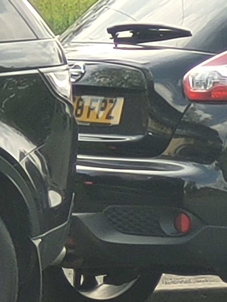 When your neighbour comes home from a shit day at school and reverses into your tow bar because she wants to be in front of her cctv. 
🤣  earned herself a new numberplate🤣 #RoadRage #parkingwars.  But not all teachers are nasty txxts🥰 oh and yes she has a vile temper