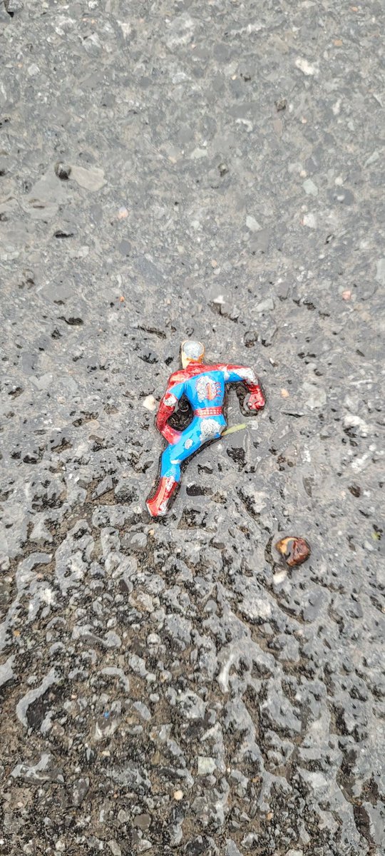 Spider man, drunk, face down in a puddle, missing a leg. This guy knows how to party. 

#superhero #PartyTime