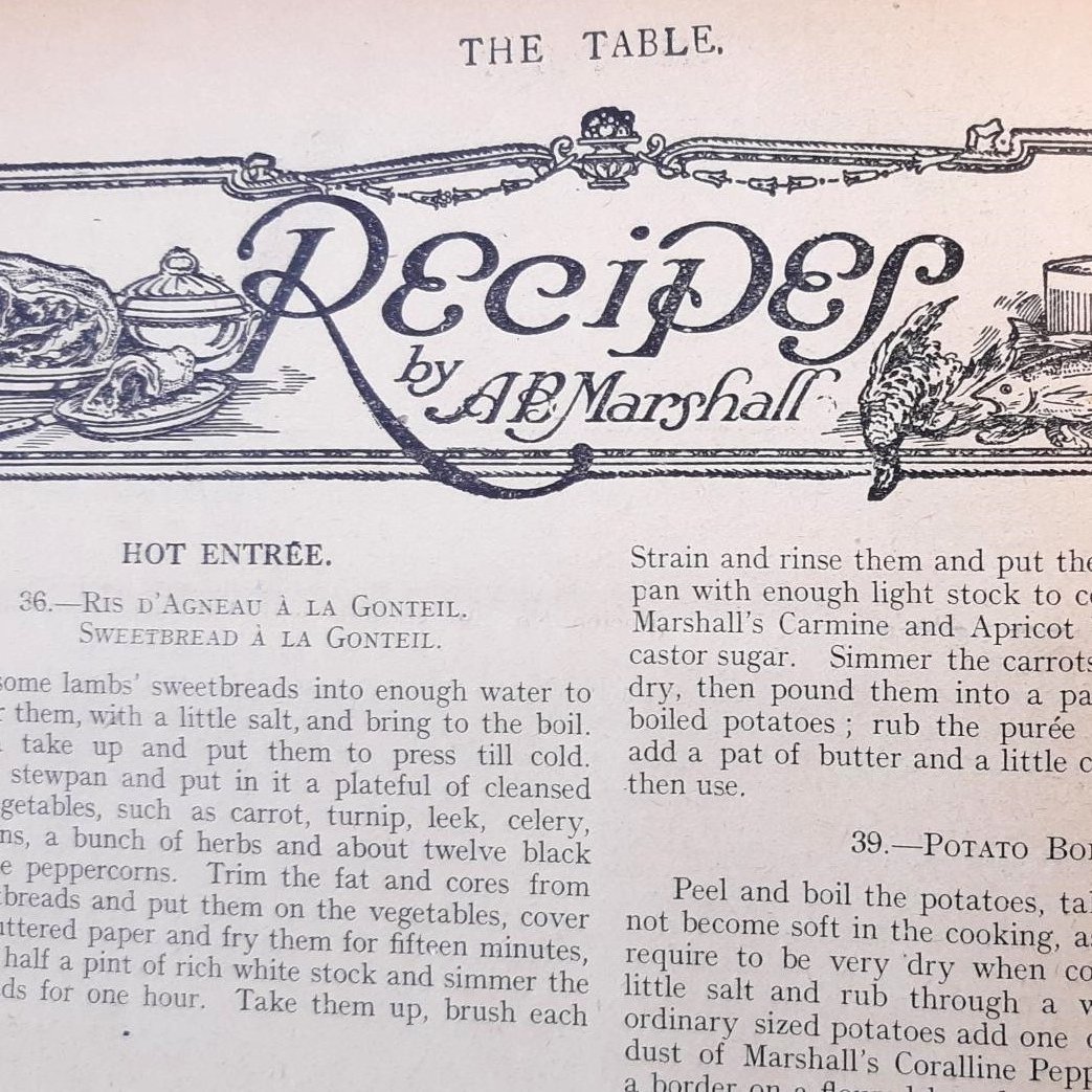 GuildhallLib's tweet photo. Ice-cream shaped as asparagus? The ‘Queen of Ices’ Agnes B. Marshall (1855-1905) was an eminent culinary entrepreneur and businesswoman. Famous for innovations in ice-cream, frozen desserts, and dining. Her recipe books and magazine ‘The Table’ (ST 1630) are in our collections. https://t.co/9z7CMIZplm
