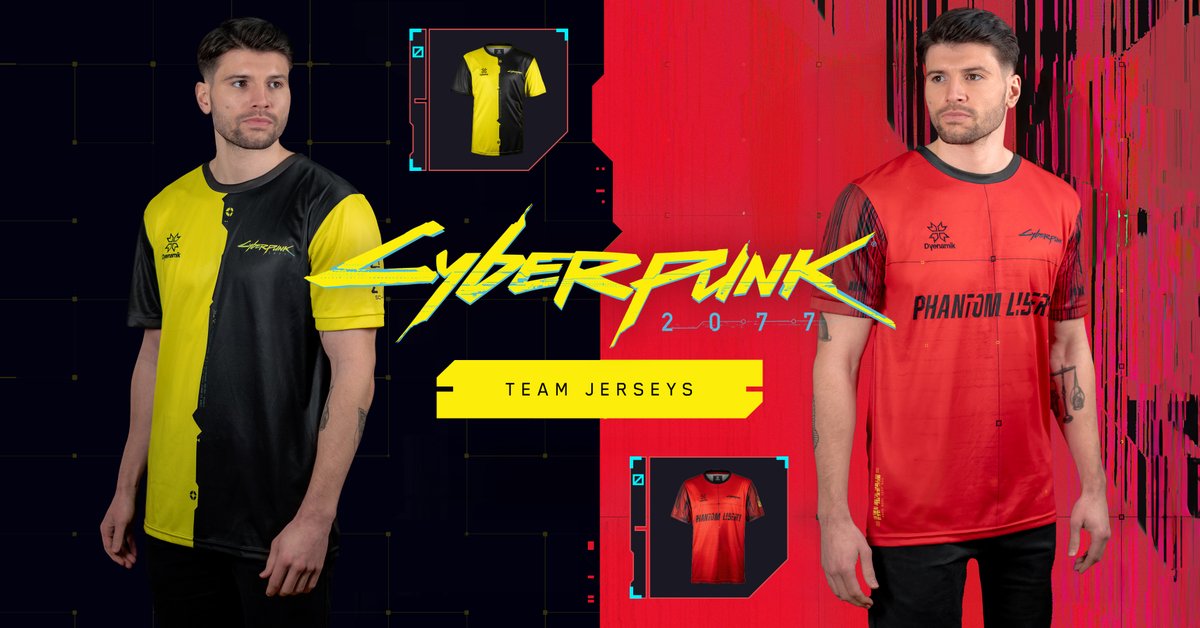 The #Cyberpunk2077 Team Jerseys are a must-have for players who call Night City home. Stay cool during your epic gaming sessions and stand out from the Dogtown crowds. ✨ Grab an extra 15% off @_Dyenamik's sale with code: NIGHTCITY ❤️‍🔥 ➡️ dyenamik.com