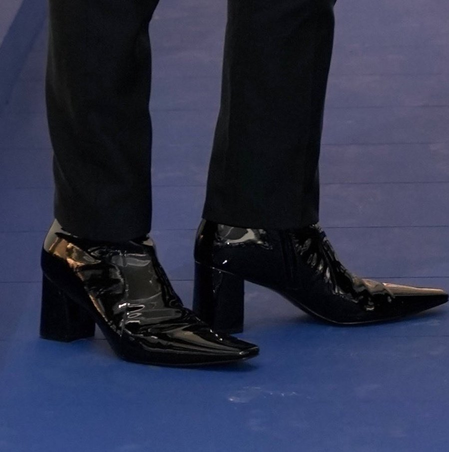 HIS HEELS!!!!!!!!