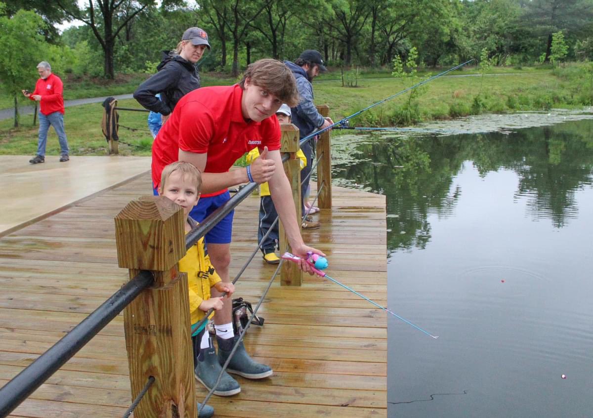 The fishing club held a charity event called “Learn-to-Fish,' & despite the weather, the event was a huge success! Juniors Conner Hayes and Jackson Yoder hosted the event, which helped over 20 elementary school-aged children and their families learn how to fish. Great work Stags!