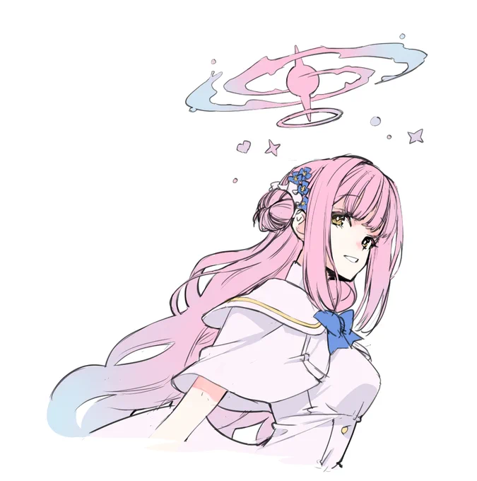 #聖園ミカ生誕祭ちょっと間に合わないので去年のやつとかを。そして公式衣装のミカ描いてないことに気がつく 