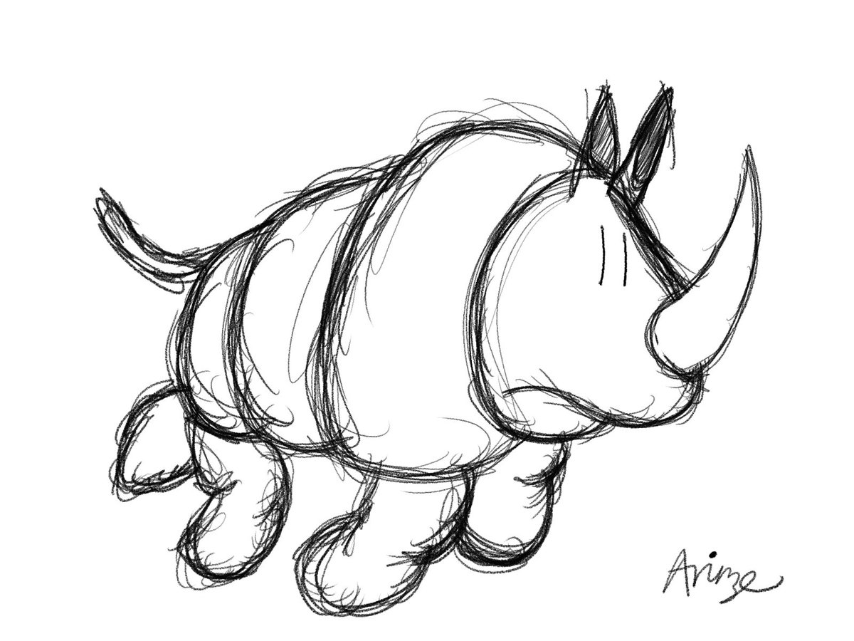 Rhino. #animals #wildlife #nature #art #artist #artwork #cartoon #cartooning #cartoonist #comics #draw #drawing #doodle #illustration #digitaldrawing #digitalsketch #sketch #sketching #sketchbook #pencildrawing #pencilsketch #pencil #rhino