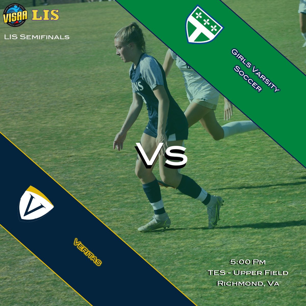 #5 (#2 LIS) Girls soccer is at home for a massive semifinal matchup with #8 (DII) (#3 LIS) Veritas on the upper field. Come out and cheer on the team as they look to make it to the championship game Broadcast and follow @TESPNathletics youtube.com/@TESPNathletic… Let's Go Titans!