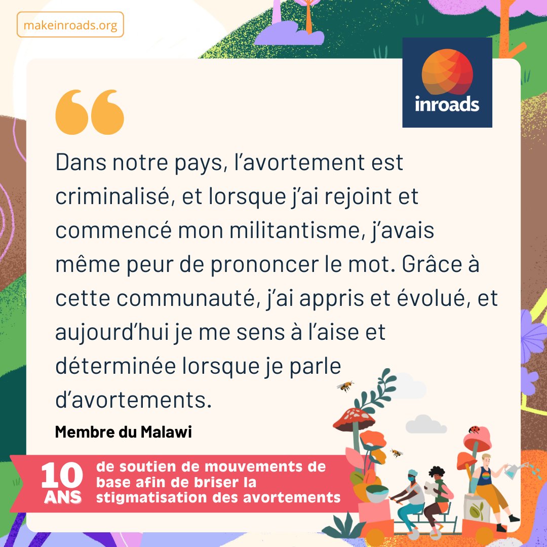 🎉Celebrating a decade of nurturing stigma-busting abortion justice worldwide! Join us as we reflect on our shared journey and prepare for the next decade of collective action💚 Learn more: bit.ly/inroads10years #wemakeinroads #BustingAbortionStigma