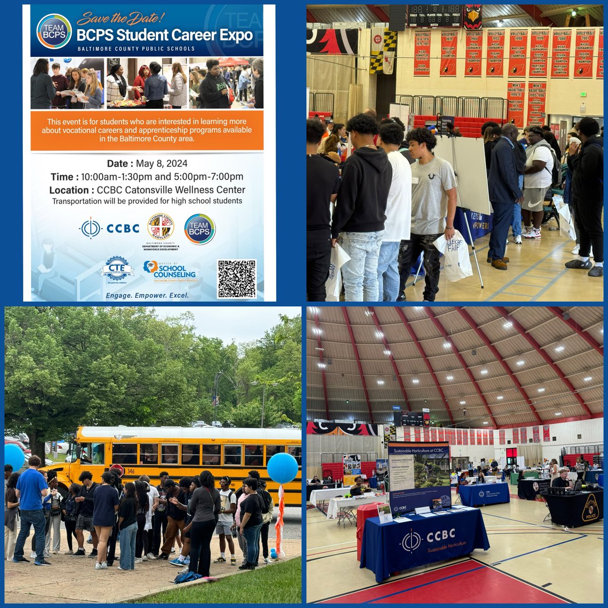The business partners and @BaltCoPS students are arriving at the Career Expo. @CCBCMD Catonsville to explore possibilities for the future as they learn about career pathways. @CTE_BaltCoPS @BCPScounseling