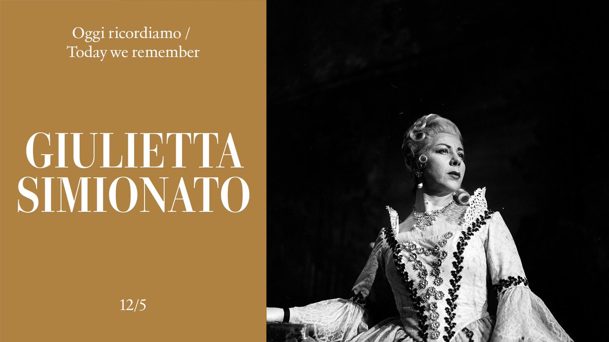 Oggi ricordiamo / Today we remember Giulietta Simionato.

#NatiOggi #BornToday