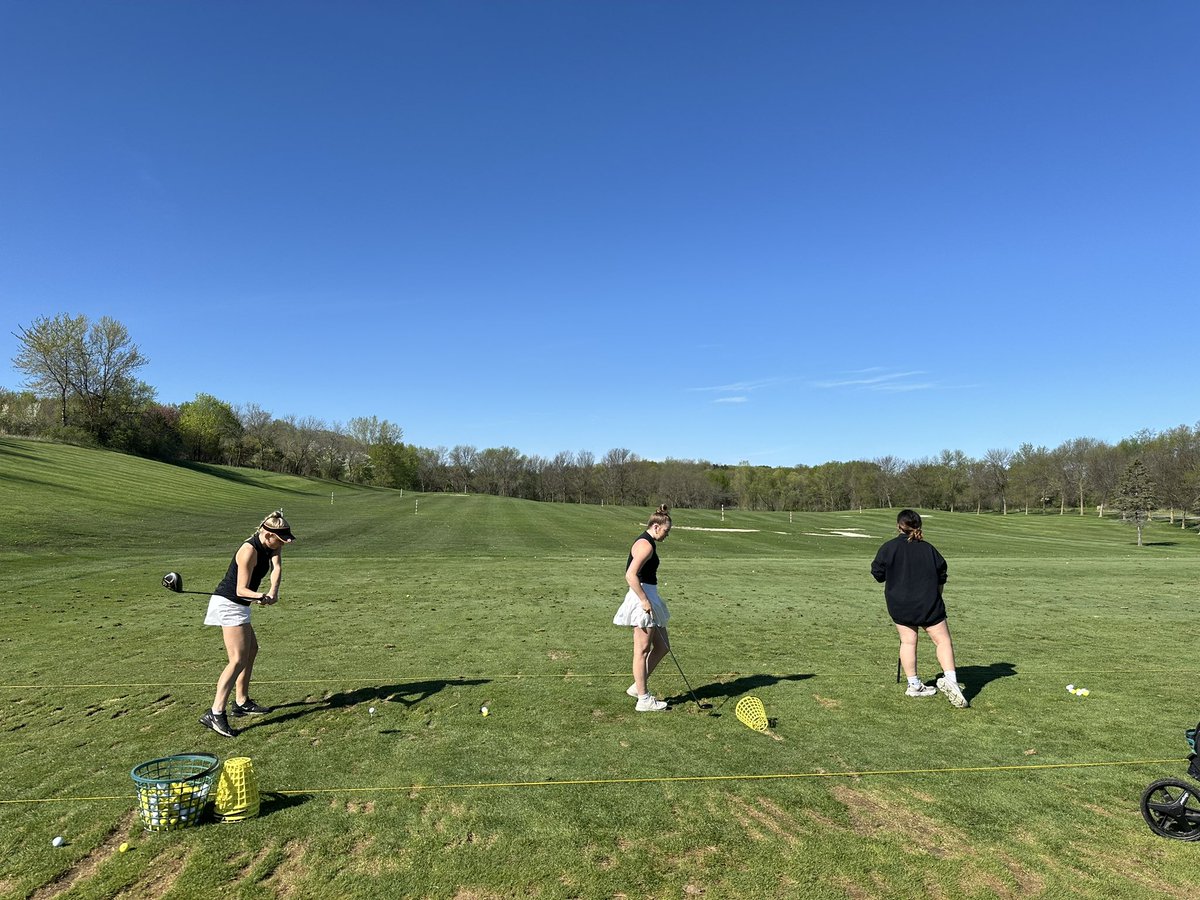 The girls are back at it golfing at the Northfield Invitational at Willingers golf club! #FHSGirlsgolf