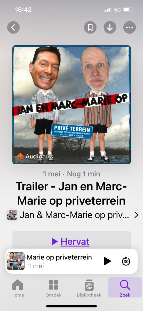 Tadataaaa!! We zijn terug en nu voor iedereen en gratis! ‘Jan en Marc-Marie op Privéterrein’. Op al uw podcastplekken. #doeeruwvoordeelmee