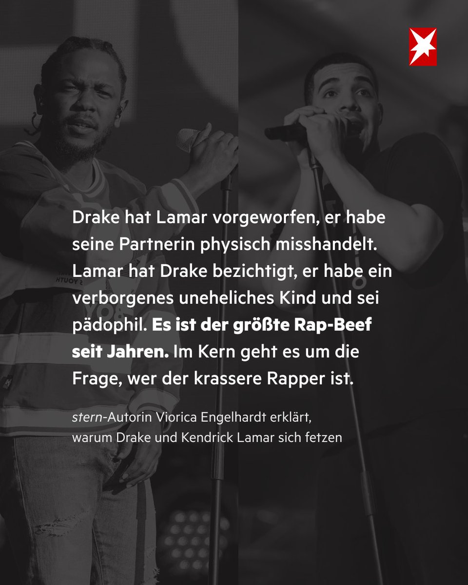 Drake und Kendrick Lamar beleidigen einander vor Millionenpublikum. Ihr Streit ist schon älter – doch die aktuellen Vorwürfe sind besonders hart. trib.al/8IrXi6R #drake #kendricklamar #rap