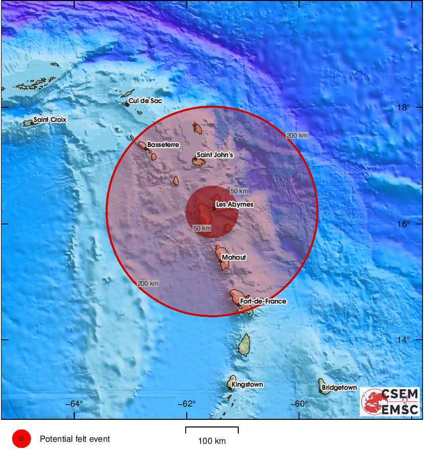 #Earthquake (#séisme) possibly felt 29 sec ago in #Guadeloupe. Felt it? Tell us via:
📱emsc-csem.org/lastquake/how_…
🌐m.emsc.eu
🖥emsc-csem.org
⚠ Automatic crowdsourced detection, not seismically verified yet. More info soon!