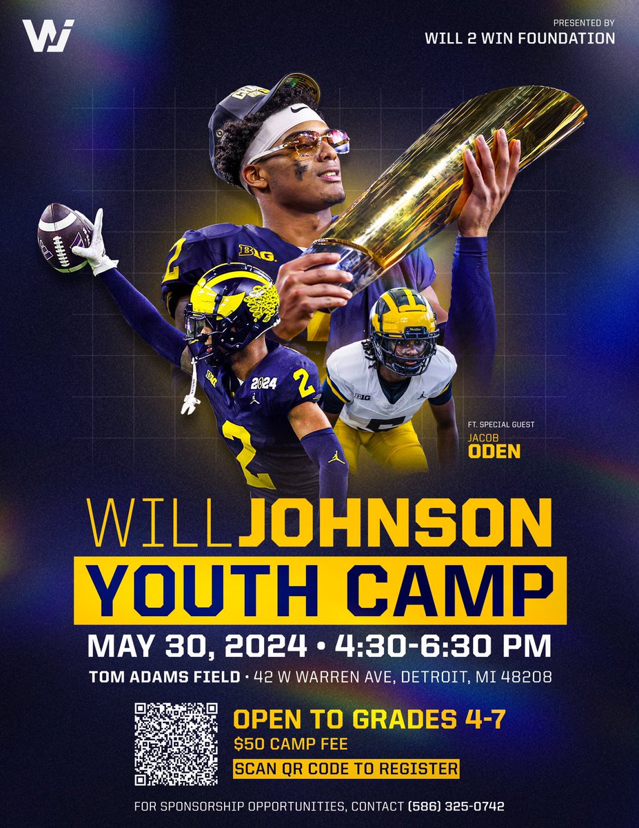 Come camp with the Champs! All 4th - 7th graders.
