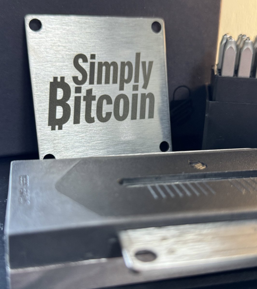 If you watch this live show 5x a week, we can be friends. @SimplyBitcoinTV Bonus points if you know what this titanium plate is used for.