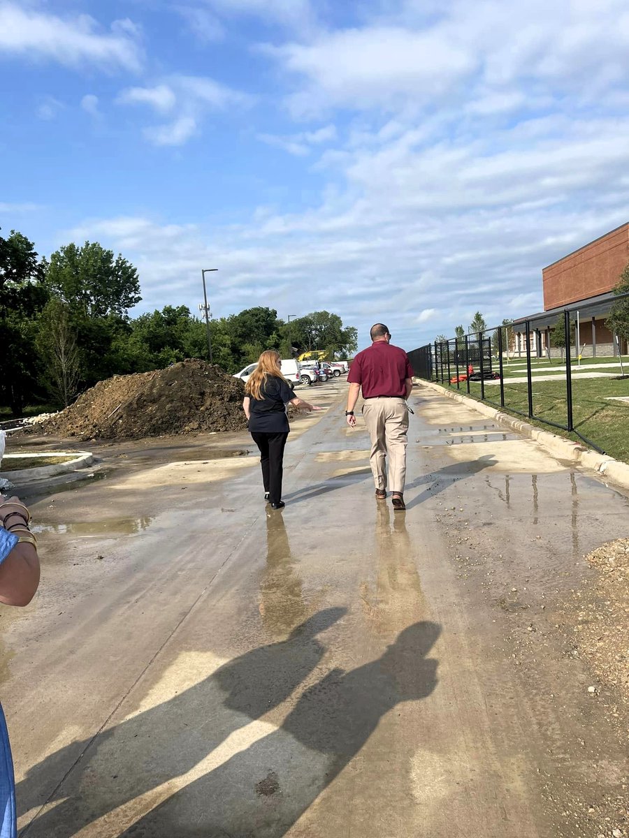 Our ILTexas Mansfield Heritage K-8 Administration, Head of Security, and Operations Department Directors got to walk outside of our brand new campus while planning for the new school year. 👏🏼🦅 #EagleByChoice