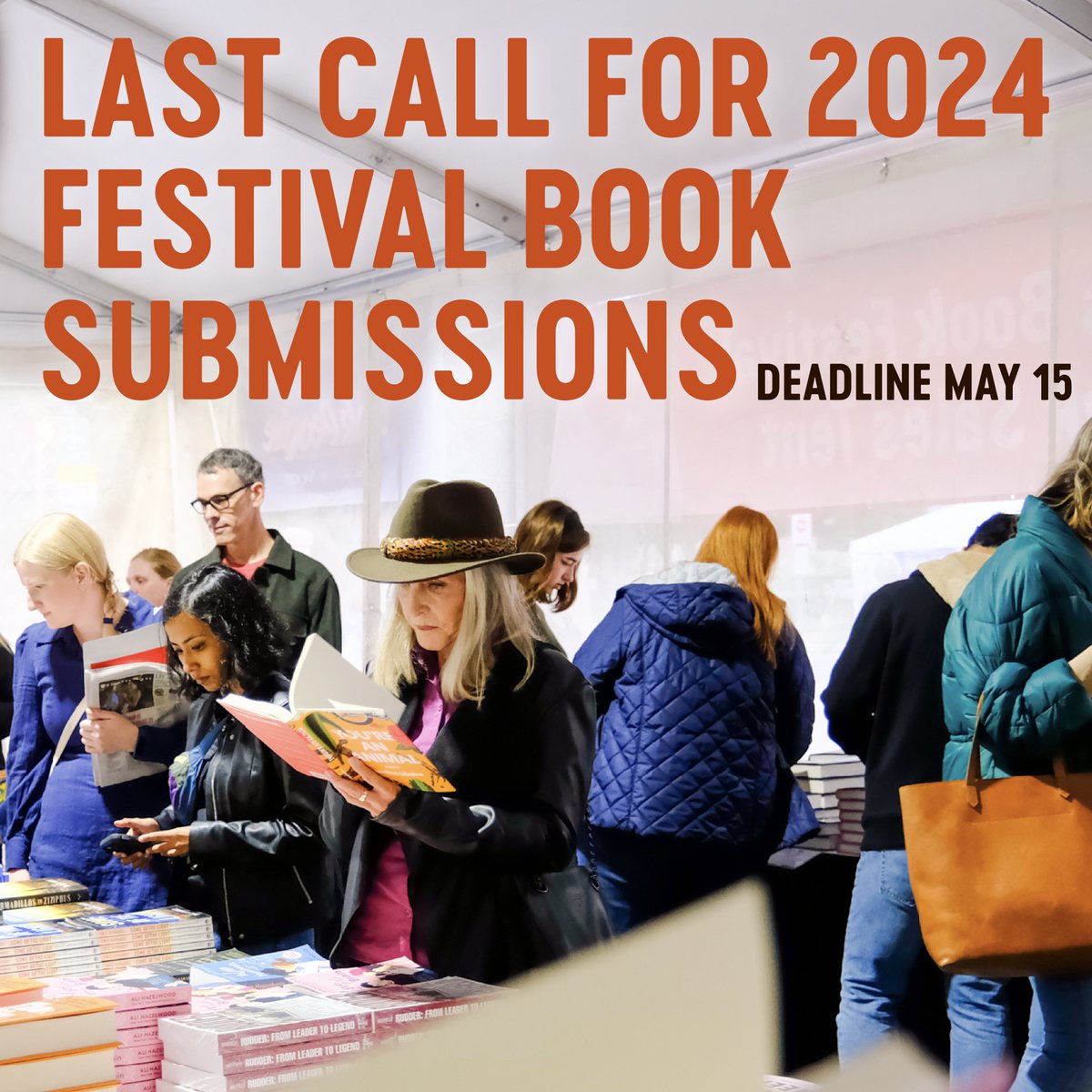 The window to submit featured authors for consideration at the 2024 Texas Book Festival closes on Wednesday, May 15, 2024. Submissions are reviewed on a rolling basis. Go to texasbookfestival.org for full details and to submit. 💫 📚