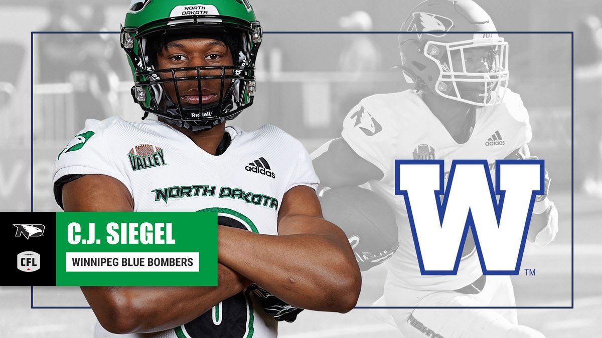 Congratulations to the newest Winnipeg Blue Bomber, C.J. Siegel! RELEASE: fightinghawks.com/news/2024/5/8/… #UNDproud | #LGH