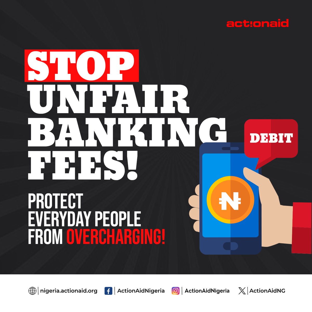 ActionAid Nigeria strongly condemns the recent action by the Central Bank of Nigeria (CBN) regarding the cybersecurity levy. 

#CyberSecurityiWontPay #CyberSecurityNotOnMe