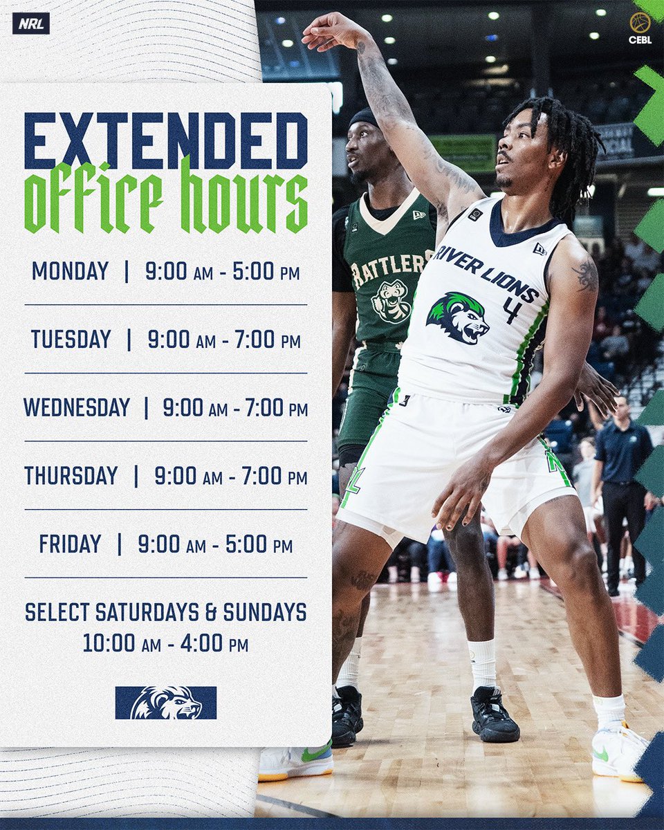 Our home opener is just 22 DAYS AWAY!🔥 With the season so close, we’ve extended our front office hours to serve you better! #TheHunt | #PullUp