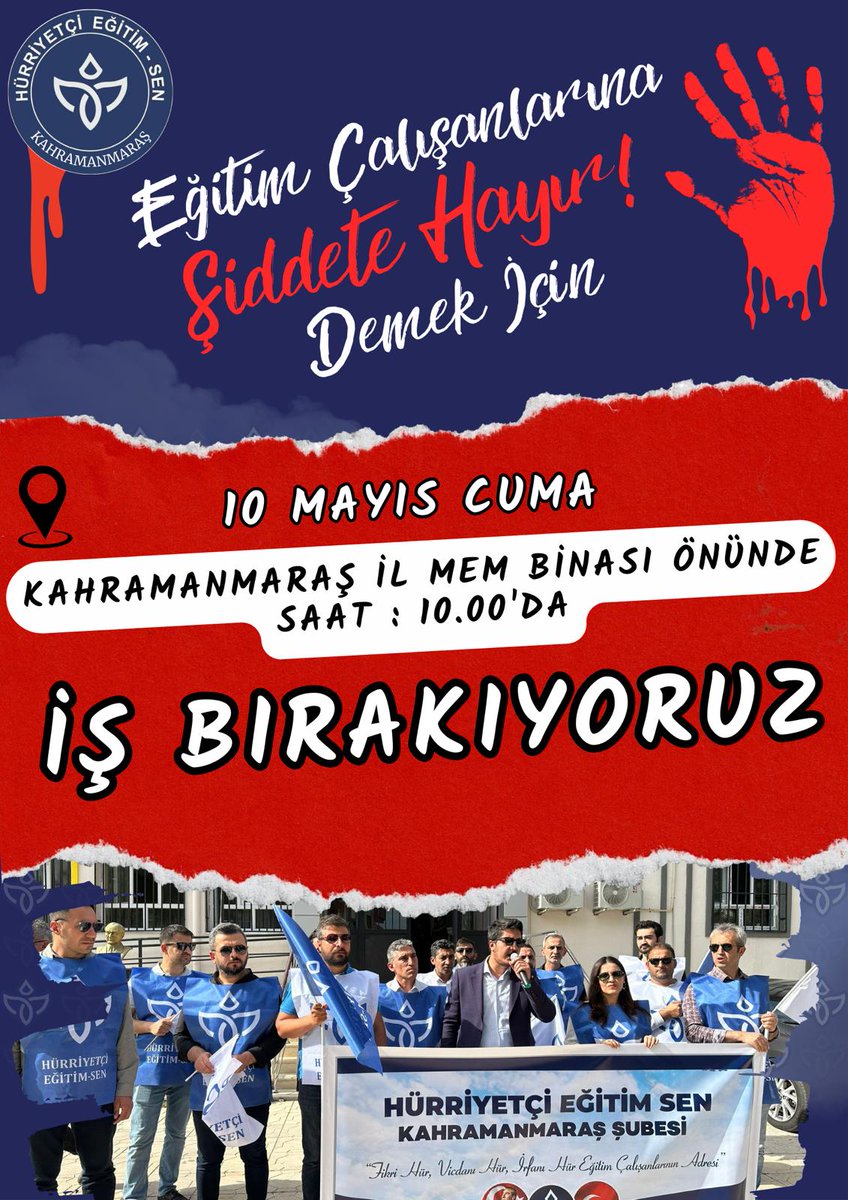 fatihsoylu1071's tweet photo. #EğitimdeŞiddeteHayır
Akan bizim kanımız!
Susmayın, eğitim çalışanı arkadaşlarım! Canının güvenli için iş bırakmayacaksan ne zaman bırakacaksın? Bir günlük ek ders kaybın itibarından daha mı önemli?
Haydi, sen de katıl bize! https://t.co/WvO1Uke3Nn
