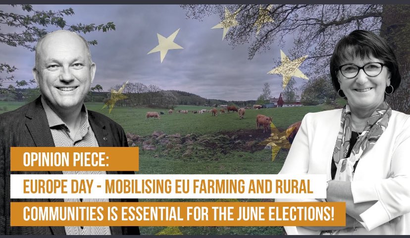 Demain c'est le jour 🇪🇺 ! À peine un mois avant les élections européennes, @ChLambert_FNSEA et @LennartN_LRF font le point sur le mandat de 5 ⃣ ans du président @vonderleyen et expliquent l'importance de celui-ci 🗳️ pour les futurs enjeux agricoles. 🧭 Pour confirmer le…