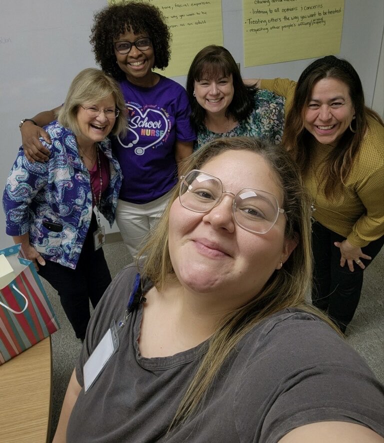 Celebrating Nurse Funmi ⁦<a href="/Jefferson_ELC/">Jefferson ELC</a>⁩ 🥳 She keeps us safe &amp; healthy with a smile and great sense of humor everyday! We love Nurse Funmi 💜 ⁦<a href="/AliefISD/">Alief ISD</a>⁩ ⁦<a href="/AliefPreK/">Alief Early Childhood</a>⁩ #NurseDay