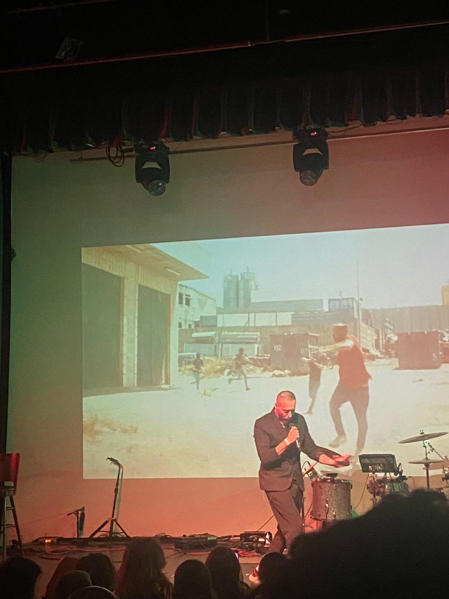 Powerful night at @BethlehemCF's #PalestineVision event @TabernacleW11 last night. Brilliant spectrum of music and musicians ending with extraordinary Lyd-based rapper @TamerNafar