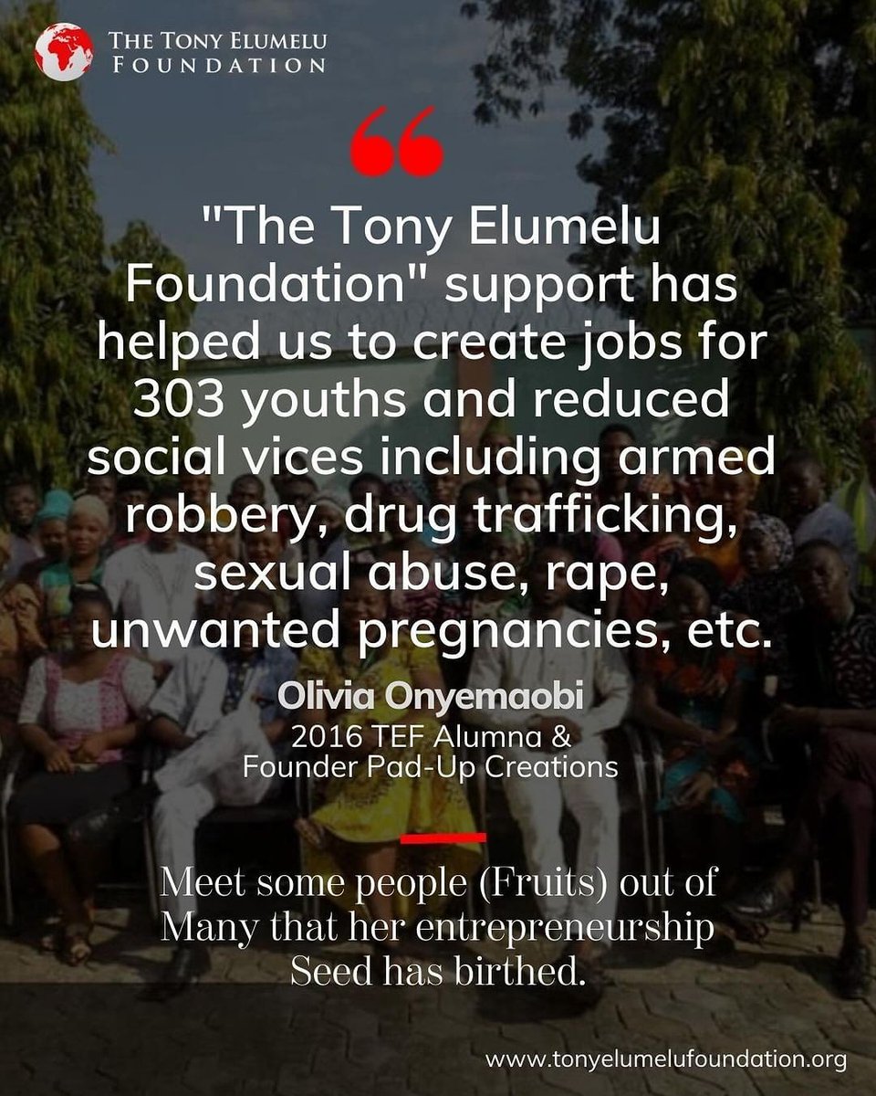 TonyElumeluFDN's tweet photo. Meet Olivia Onyemobi, 2016 #TEFAlumni and Founder of Pad-up Creations! https://t.co/QiSwhbYxLt