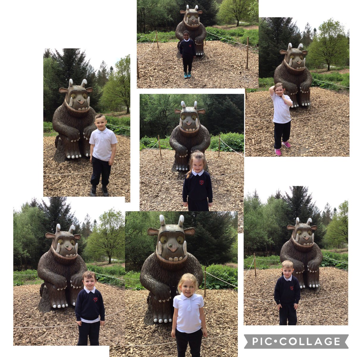 We had such a good day out and look who we found. #OLGHeyfs #OLGHenglish #earlylearning #earlyyears #schooltrip #dayout #delamereforest #gruffalo