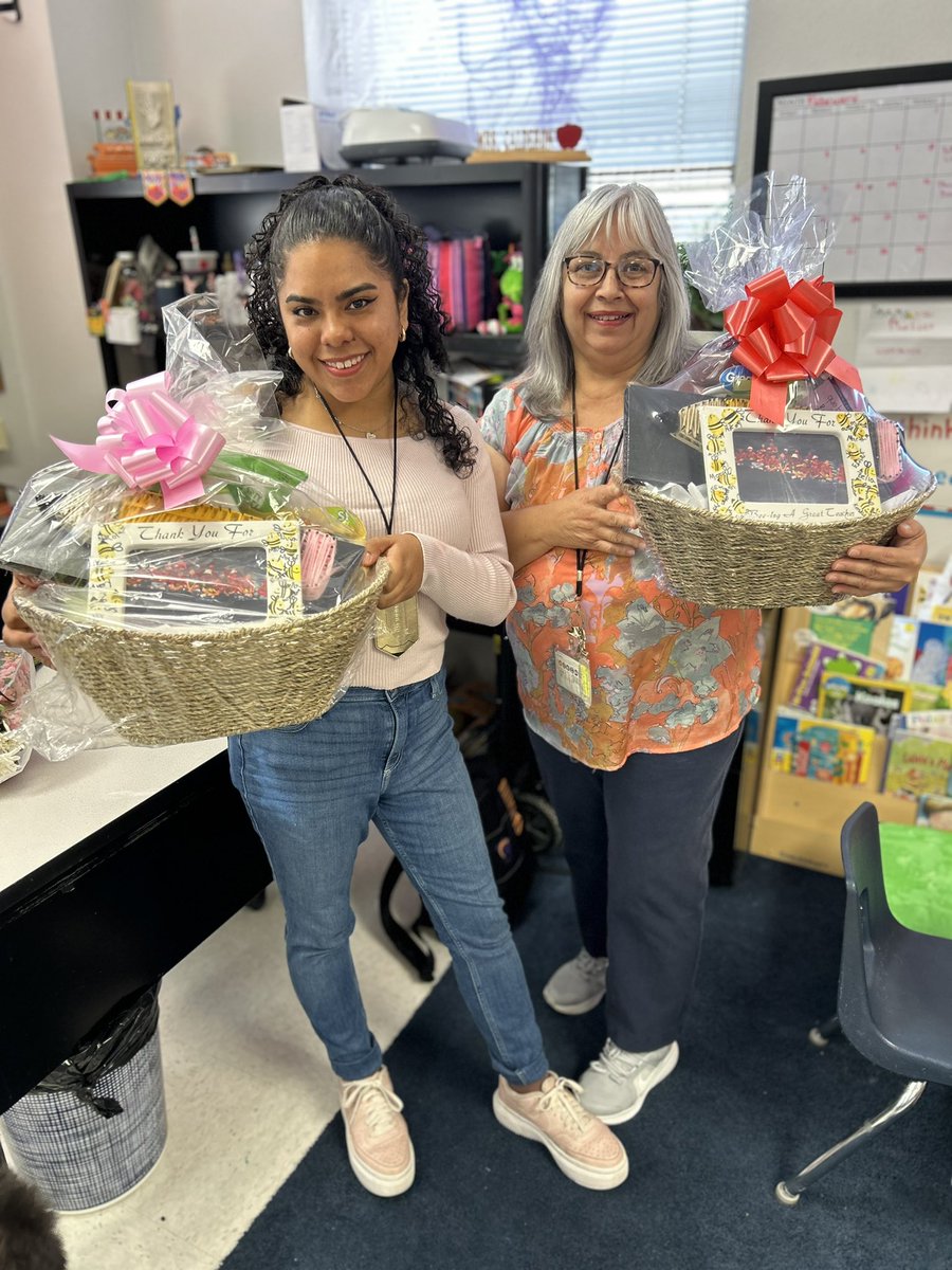 Honestly, what would we do without these two?!? We would lose our minds! Our students absolutely love them and so do we! Happy Paraprofessionals Day to our amazing aides, Wendy and Lulu! You both make coming to work wonderful ♥️✏️ @MCalderon_IES @Ituarte_ES @YRomero_IES  #Knights