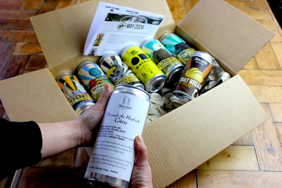 Did you know we offer a monthly subscription service? A lovely box of beer just like this one which our existing subscribers received this month, full of our freshest releases and familiar favourites! Head to abbeydalebrewery.co.uk/shop to find out more or to join the club!
